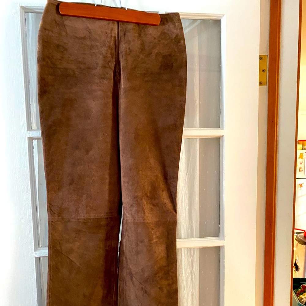 Suede pants worn once, flare